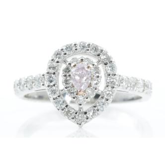 Pink & White Diamond Ring