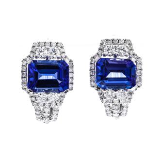 5.47ct Tanzanite and Diamond Earrings