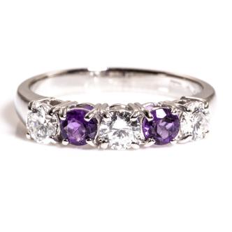 Amethyst and Diamond Ring