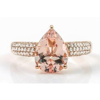 2.75ct Morganite and Diamond Ring