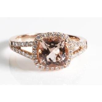 2.00ct Morganite and Diamond Ring