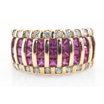 1.73ct Ruby and Diamond Ring