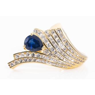 2.52ct Sapphire and Diamond Ring