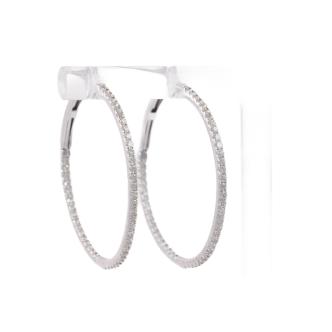 1.00ct Diamond Hoop Earrings