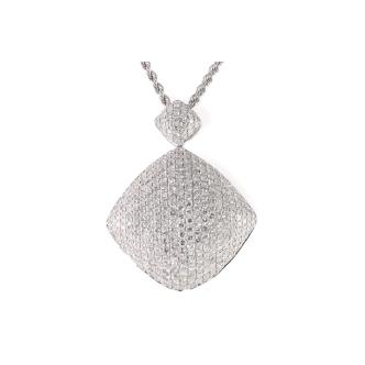 5.00ct Round Diamond Pendant 18ct White Gold*