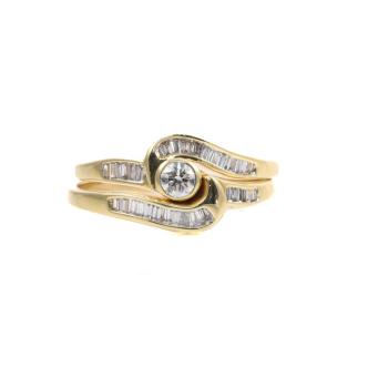 Set of Two Diamond Dress Rings