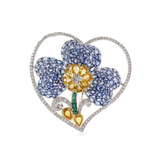 32.70ct Sapphire, Emerald & Diamond