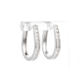 0.99ct Diamond Hoop Earrings