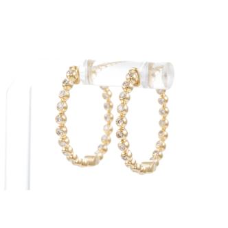 0.49ct Diamond Hoop Earrings