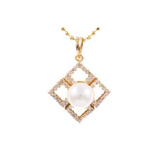 8.2mm Akoya Pearl and Diamond Pendant