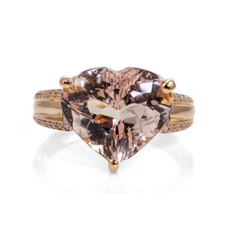 6.47ct Morganite and Diamond Ring