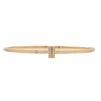 Tiffany & Co Diamond Hinged Wire Bangle
