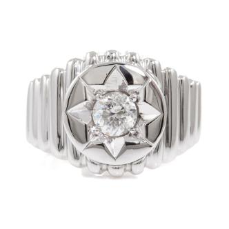 1.05ct Diamond Mens Platinum Ring 35.1g