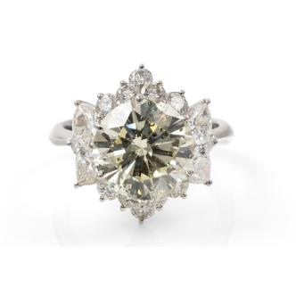 5.02ct Centre Diamond Dress Ring GSL