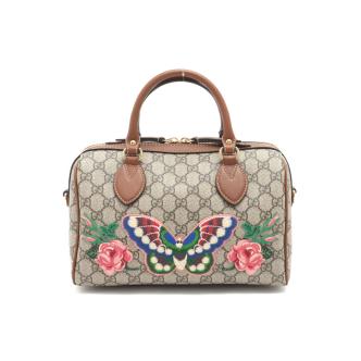 Gucci GG Supreme PVC & leather Handbag