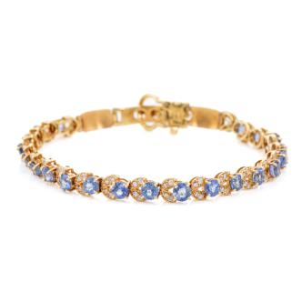 9.28ct Sapphire and Diamond Bracelet