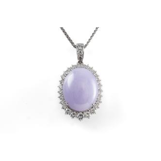 27.08ct Jade and Diamond Pendant