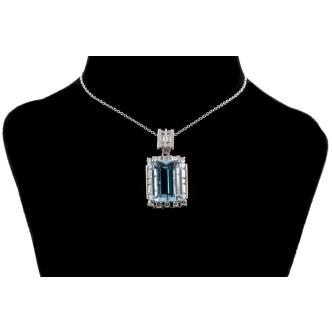 9.40ct Aquamarine & Diamond Pendant