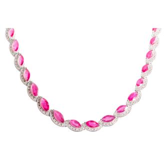 11.15ct Ruby and Diamond Necklace