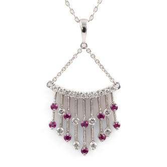 0.46ct Ruby and Diamond Pendant