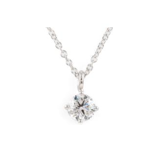 0.90ct Diamond Solitaire Pendant GIA D SI