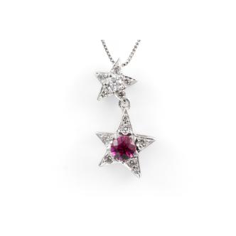 0.38ct Ruby and Diamond Pendant
