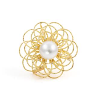 11.7mm South Sea Pearl & Diamond Brooch