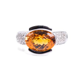 3.00ct Citrine and Diamond Ring
