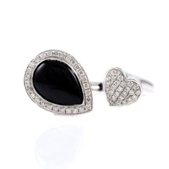 Onyx and Diamond Ring