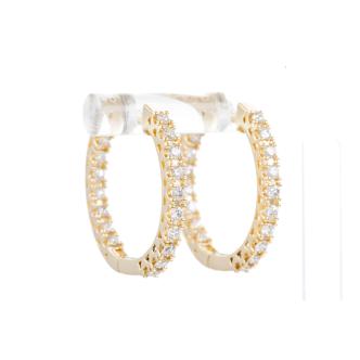 1.03ct Diamond Hoop Earrings
