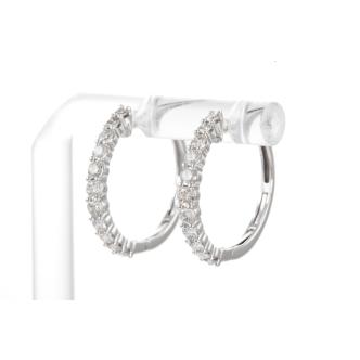 0.98ct Diamond Hoop Earrings
