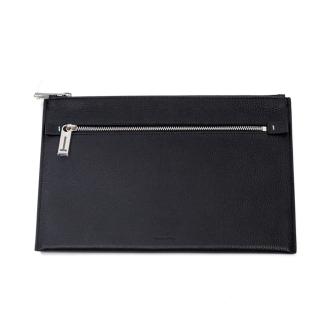 TIFFANY & CO Double Zip Leather Pouch