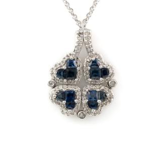 2.20ct Sapphire and Diamond Pendant