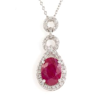 2.71ct Burmese Ruby and Diamond Pendant