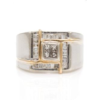 0.84ct Diamond Mens Ring 12.6g