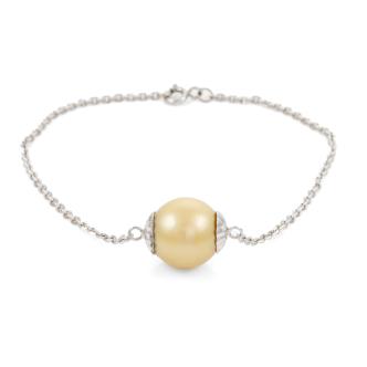 12.4mm South Sea Golden Pearl Bracelet