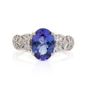 2.62ct Tanzanite and Diamond Ring