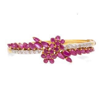 4.00ct Ruby and Diamond Bangle