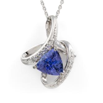 2.06ct Tanzanite and Diamond Pendant
