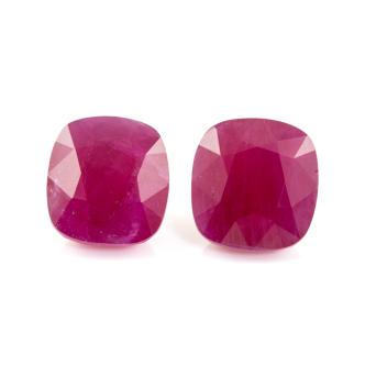 12.95ct Loose Pair of Burmese Rubies