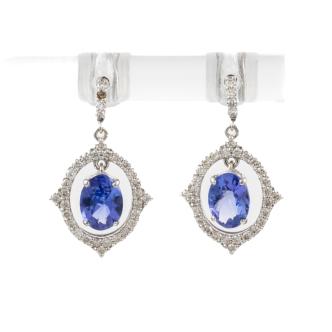Tanzanite and Diamond Earrings
