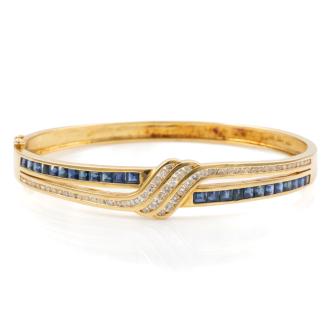 Sapphire and Diamond Bangle