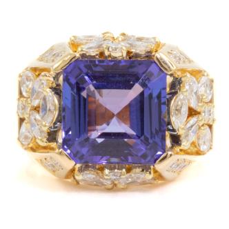 6.19ct Tanzanite and Diamond Ring