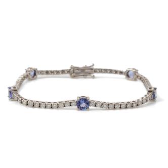 2.13ct Tanzanite and Diamond Bracelet