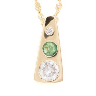 Emerald and Diamond Pendant