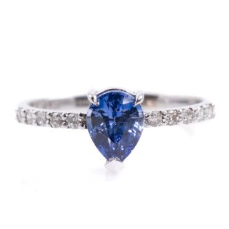 1.04ct Sapphire and Diamond Ring