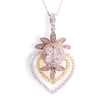 1.31ct Fancy Colour Diamond Pendant
