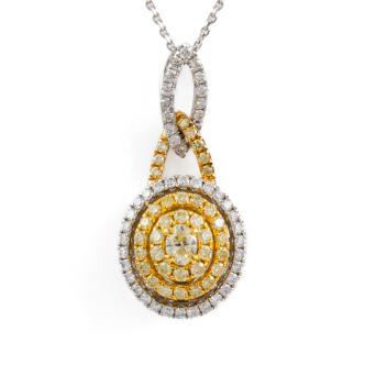 Yellow & White Diamond Pendant