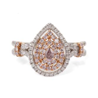 Pink & White Diamond Dress Ring