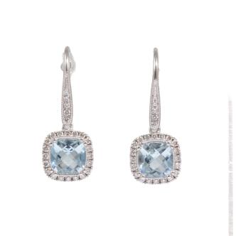 1.62ct Aquamarine and Diamond Earrings